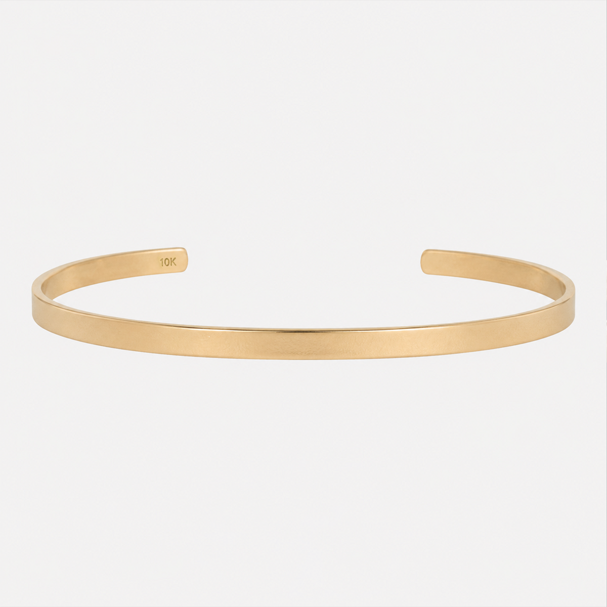 Brazalete Clásico en oro sólido 10k, vista frontal
