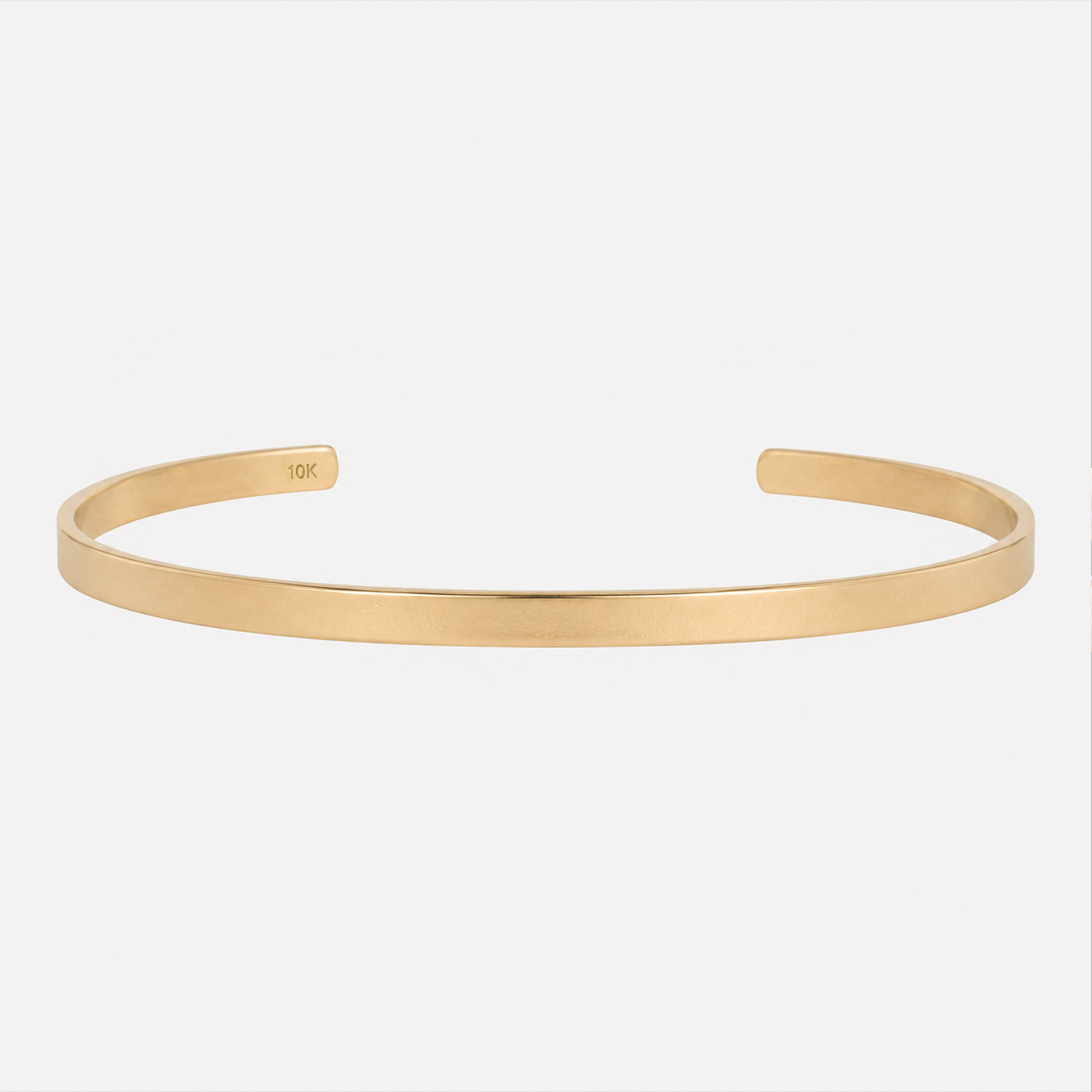 Brazalete Clásico en oro sólido 10k, vista frontal