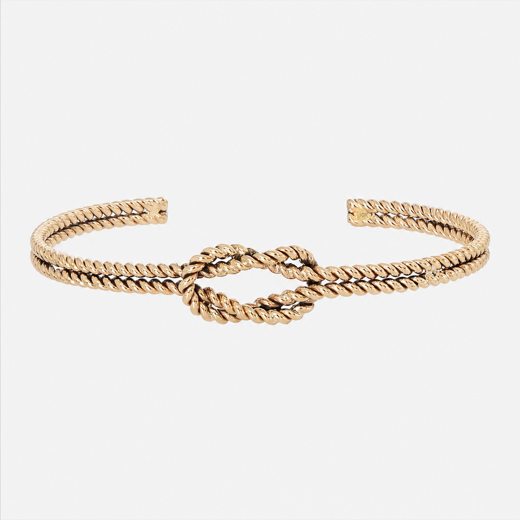 Brazalete Náutico ajustable en oro sólido 10k | Triangulum Workshop