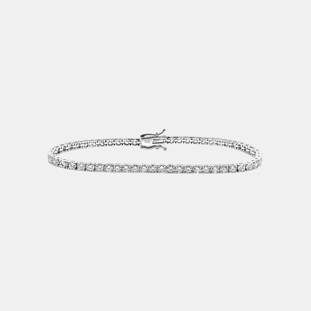 Brazalete Tenis Aural Oro Sólido 14k