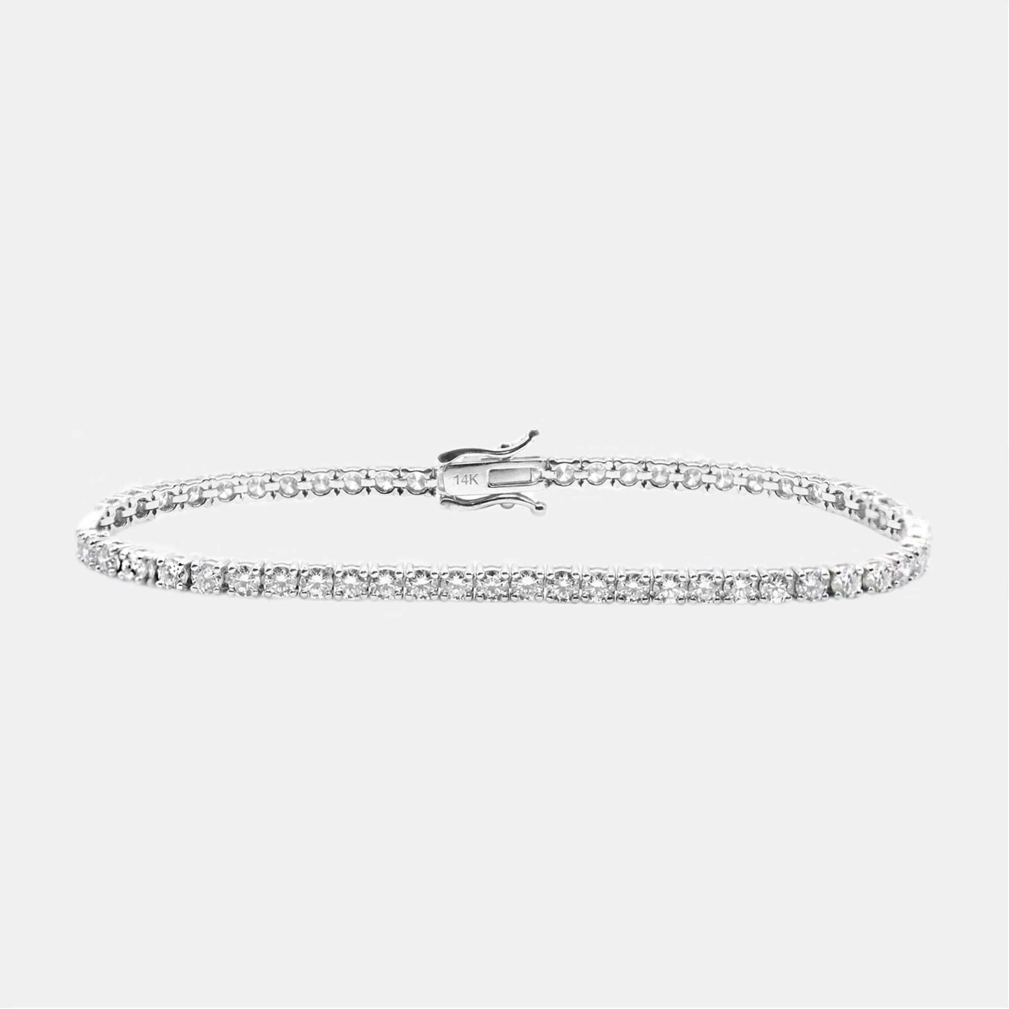 Brazalete Tenis Aural Oro Sólido 14k