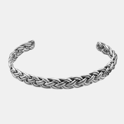 Brazalete Trenzado Plata