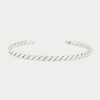 Brazalete Trenzado en plata .925, vista frontal