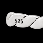 Sello .925 del Brazalete Trenzado