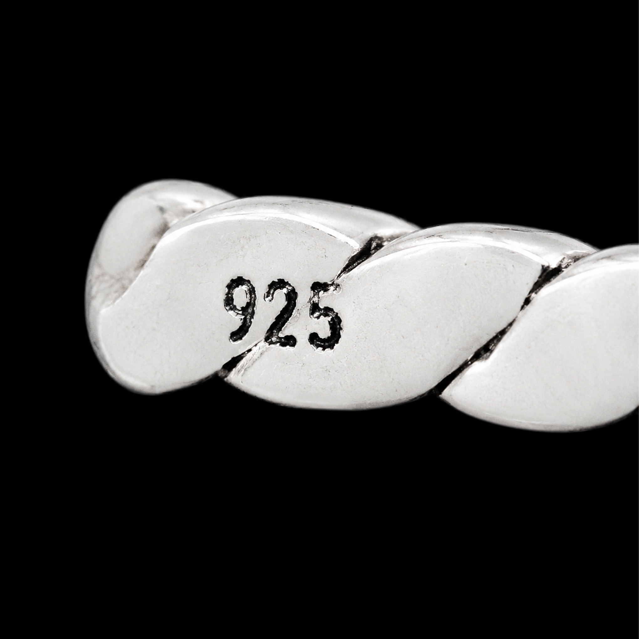 Sello .925 del Brazalete Trenzado