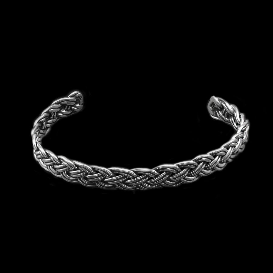 Brazalete Trenzado (Plata) Pulsera