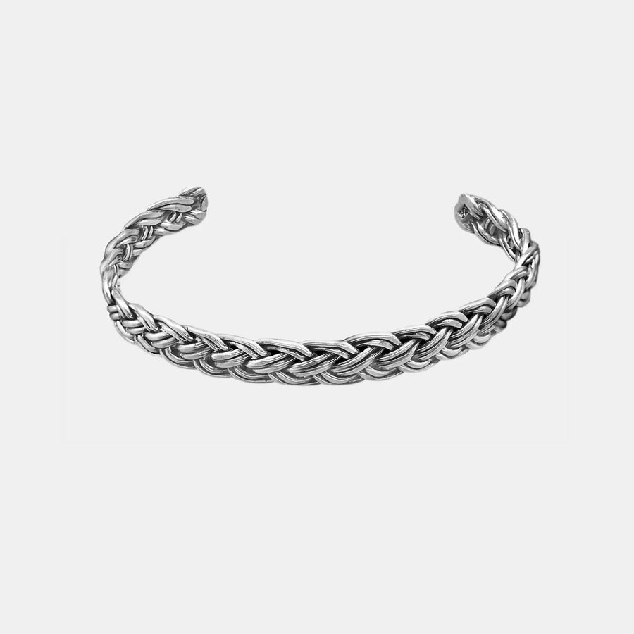 Brazalete Trenzado Plata