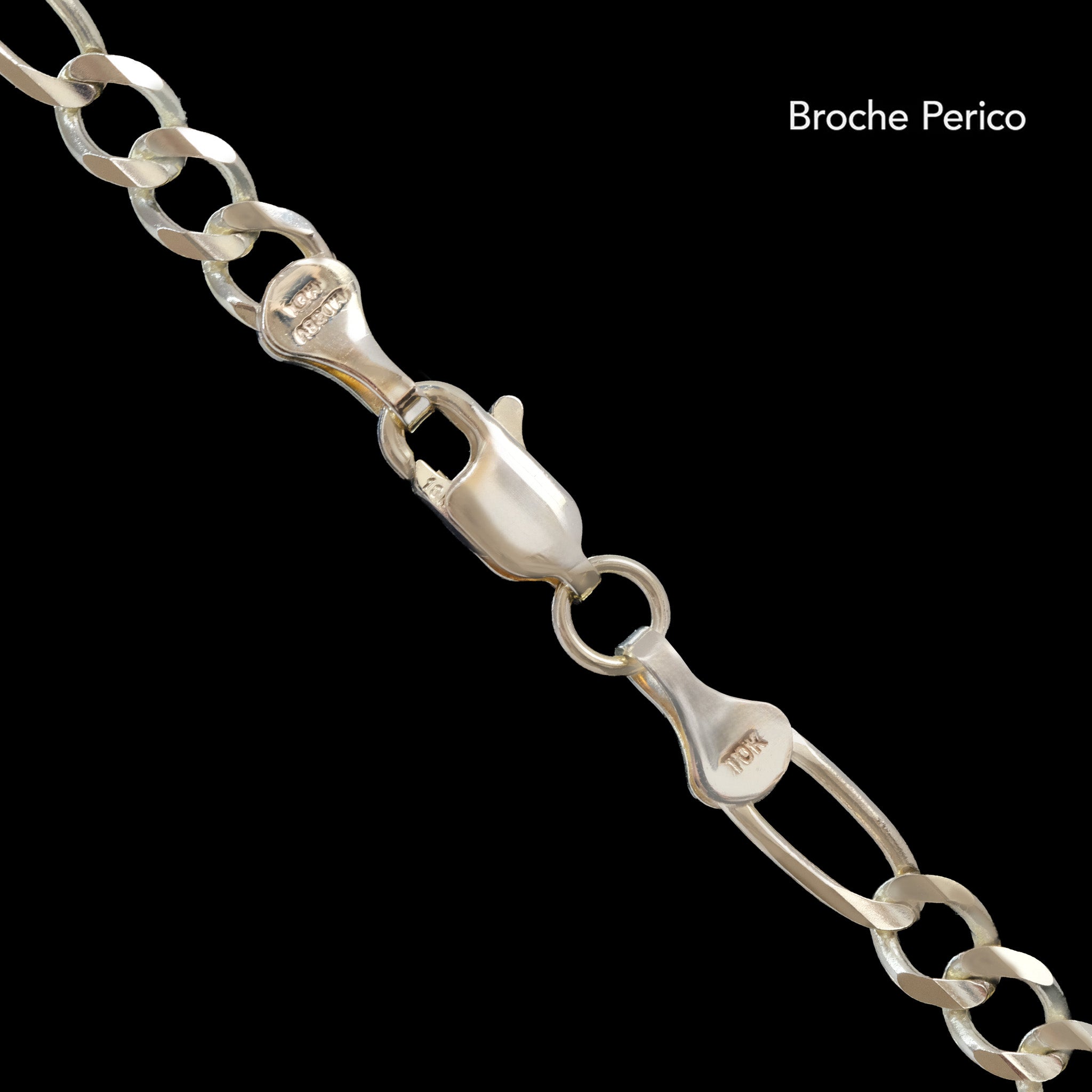 Fígaro 3X1 Abierta 4mm (Oro Sólido) Cadena