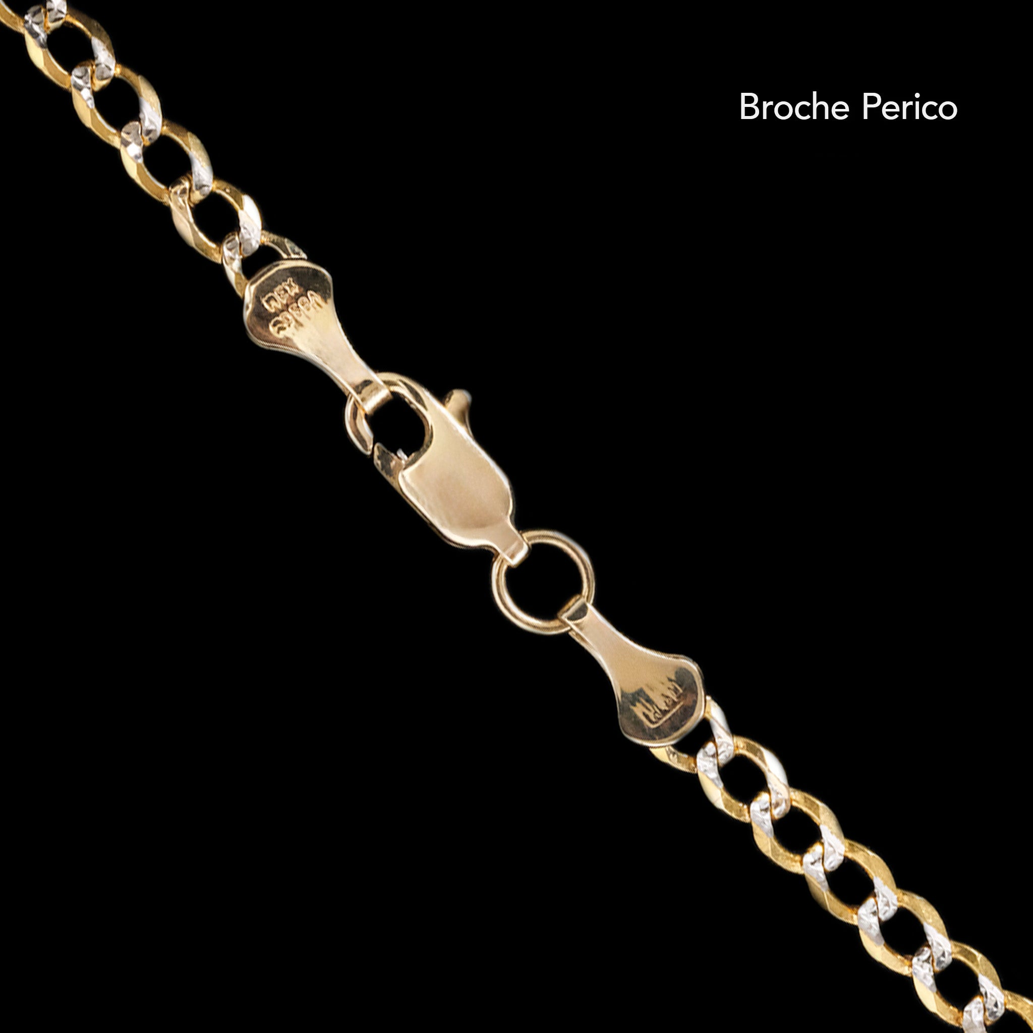 Curb Pavé 3mm (Oro Sólido) Pulsera