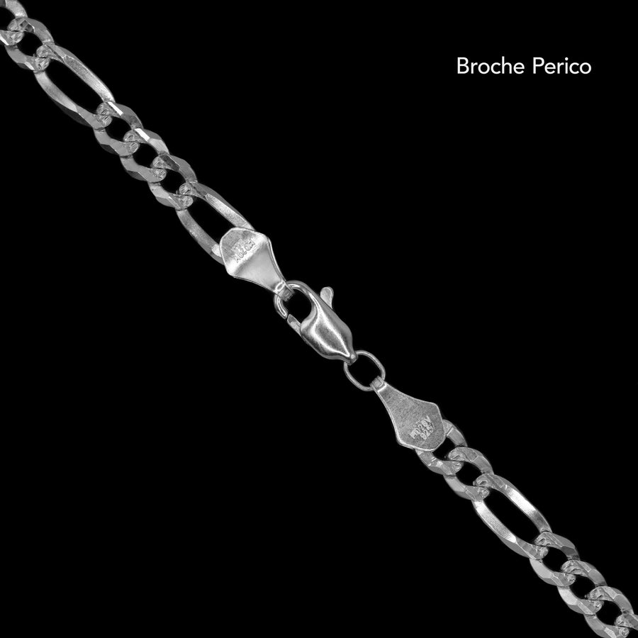 Figaro Cubana Zegrinada 5mm (Plata) Cadena