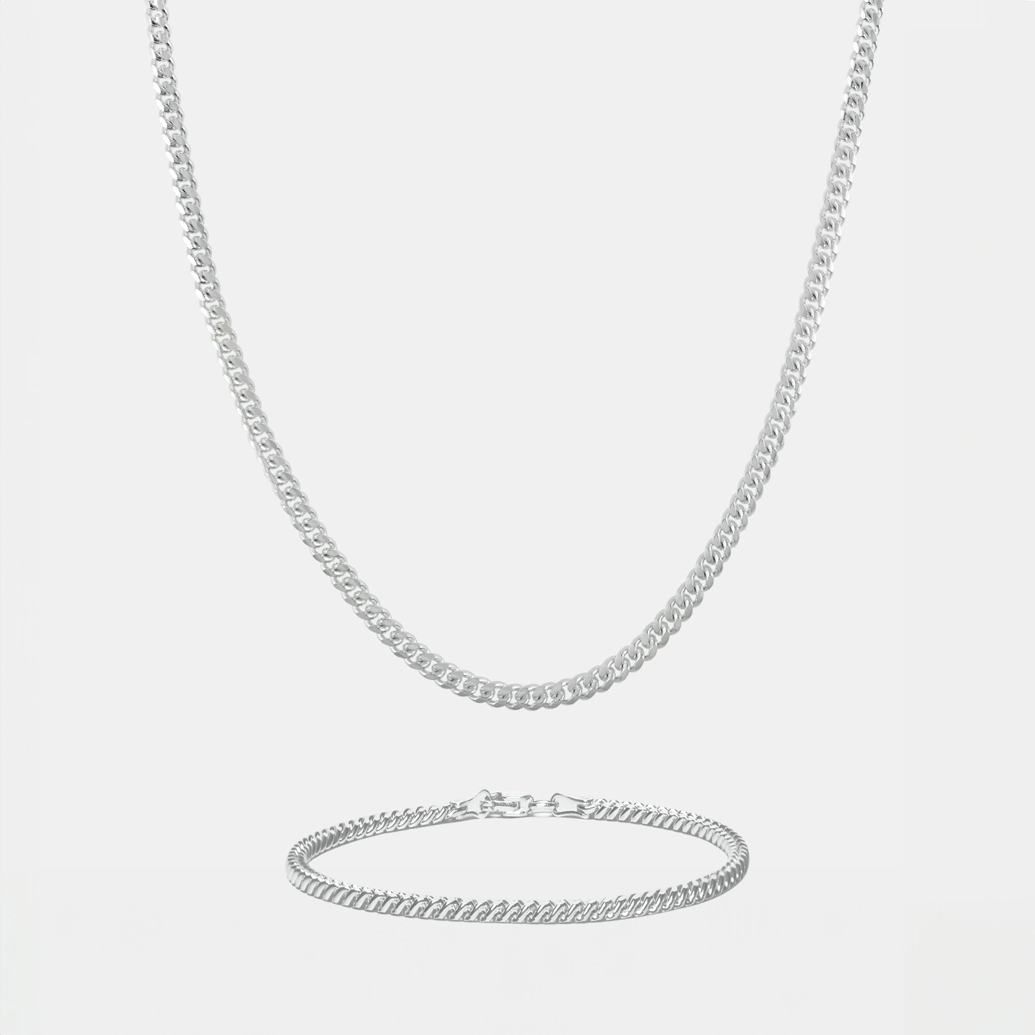 Set Cuban Link 3mm (Plata)