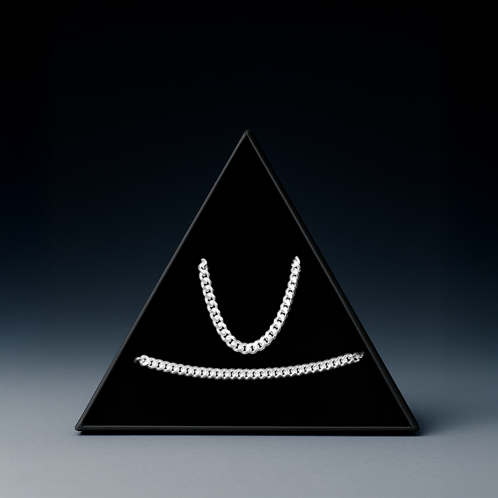 Set Cuban Link 4mm (Plata)