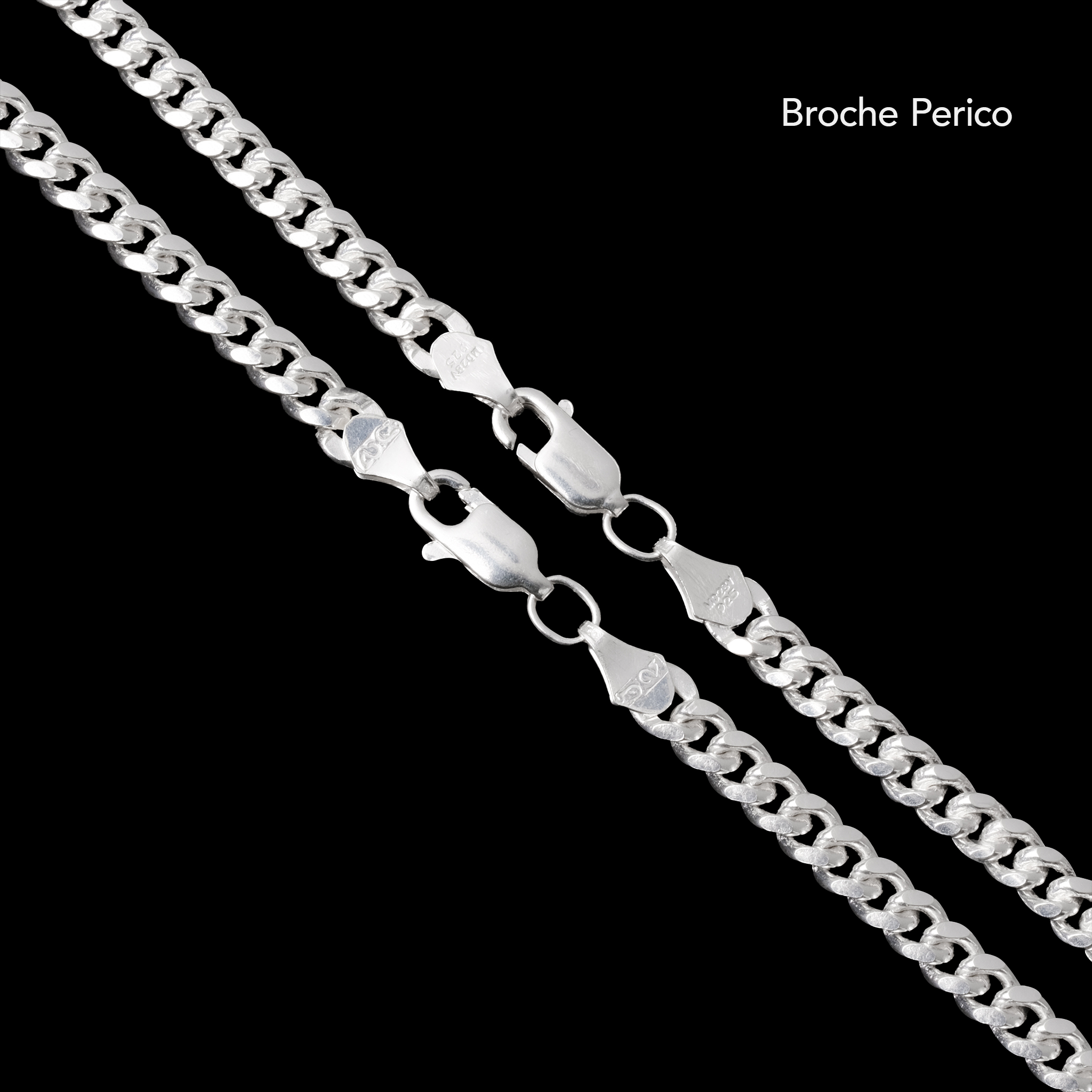 Set Cuban Link 4mm (Plata)