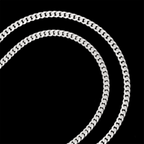 Set Cuban Link 4mm Plata