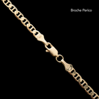 Cadena Ancla Martillada 4mm Oro Sólido