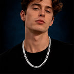 Cadena Cuban Link 10mm Plata