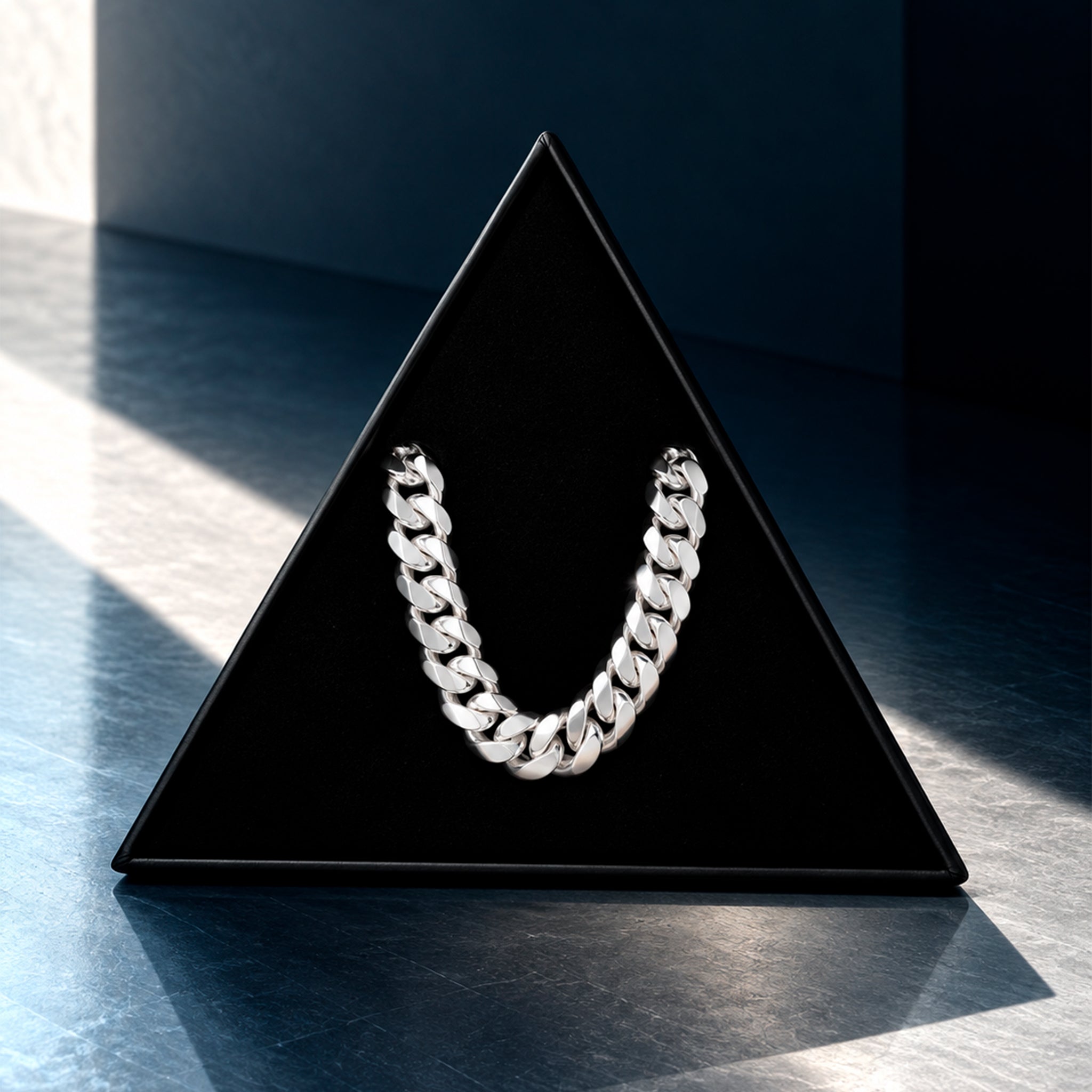 Cadena Cuban Link 10mm Plata