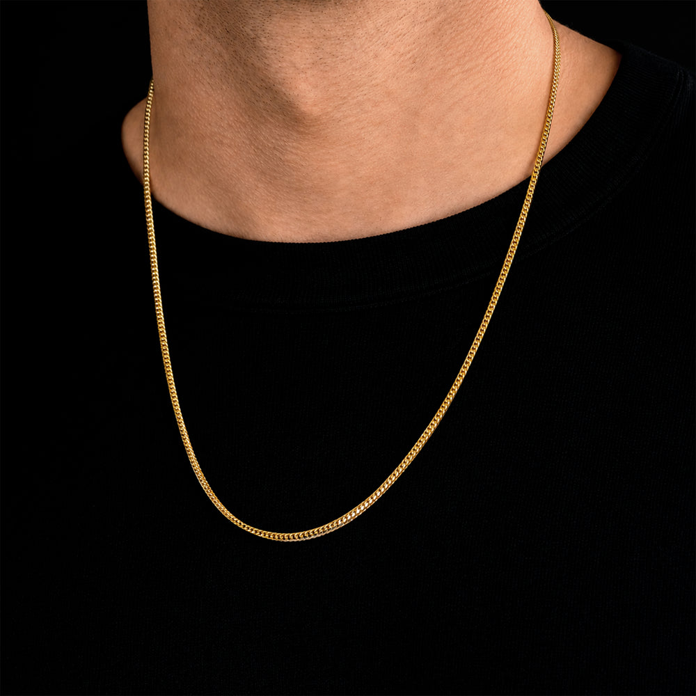 Cadena Cuban Link 2mm Oro Sólido 14K