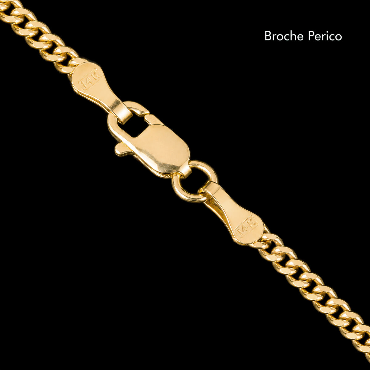 Cadena Cuban Link 2mm Oro Sólido 14K
