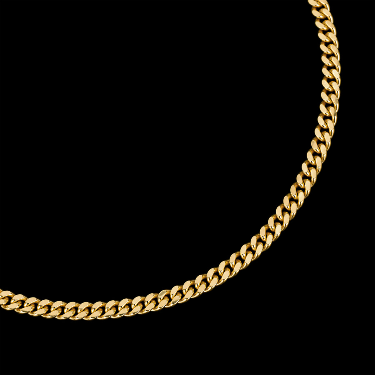 Cadena Cuban Link 2mm Oro Sólido 14K