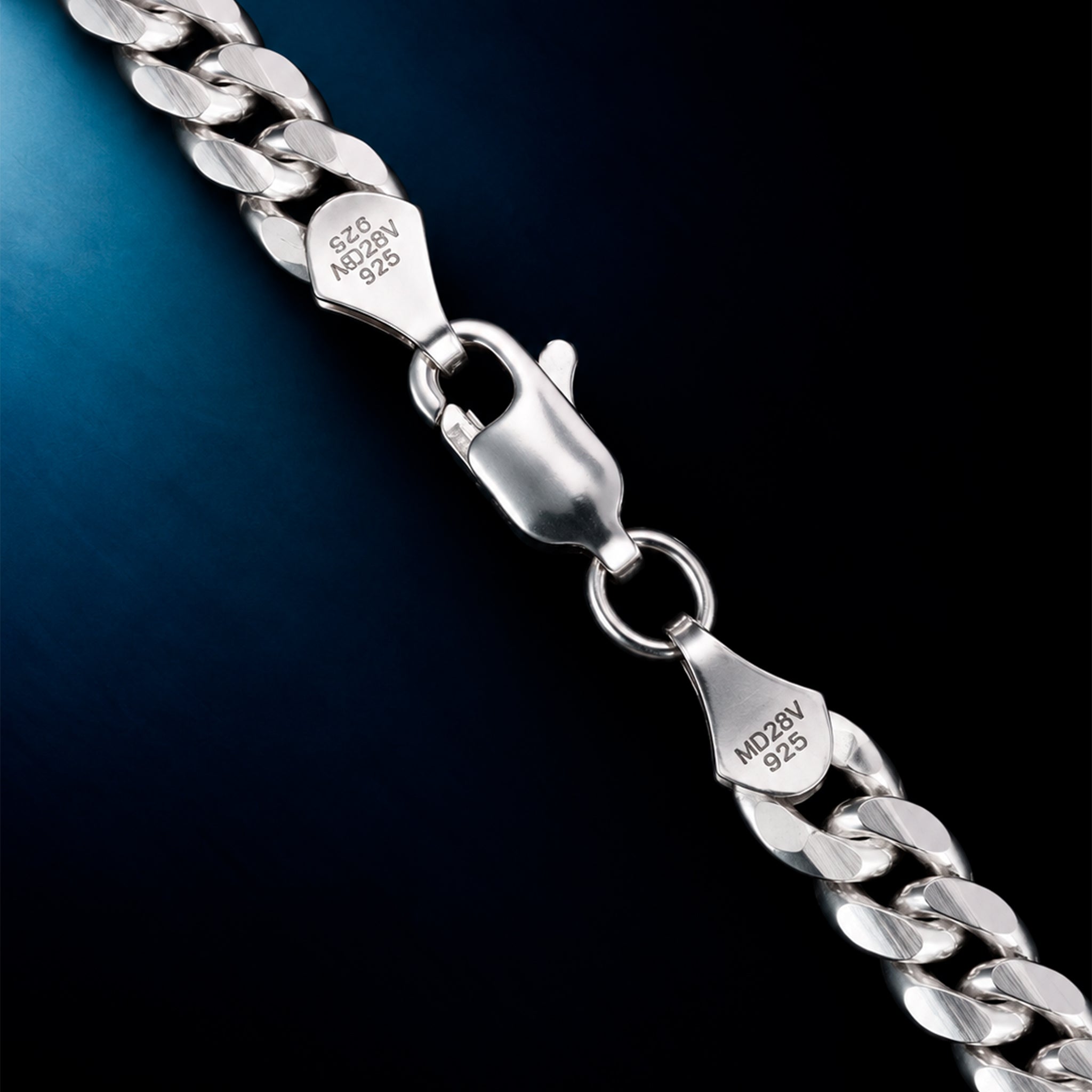 Cadena Cuban Link 5mm Plata