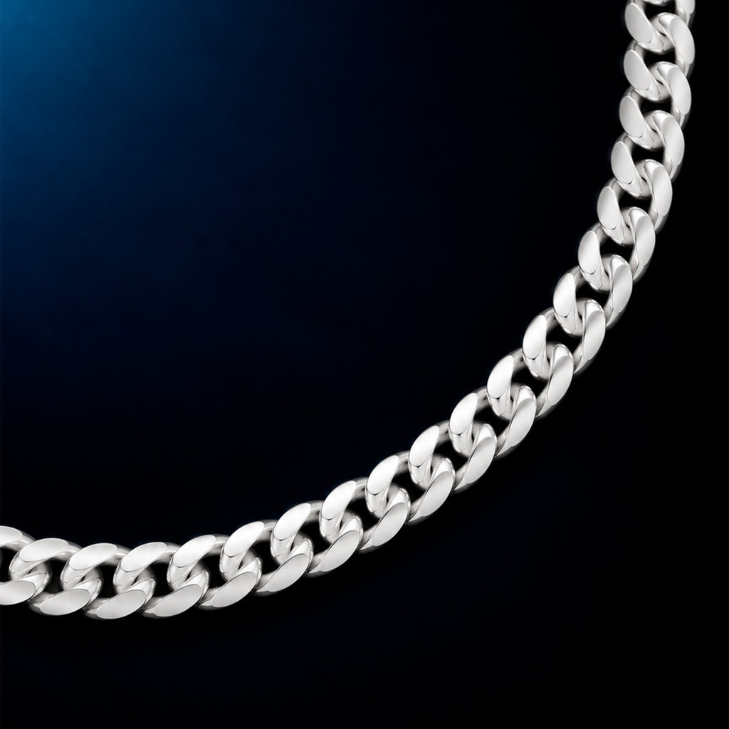 Cadena Cuban Link 5mm Plata
