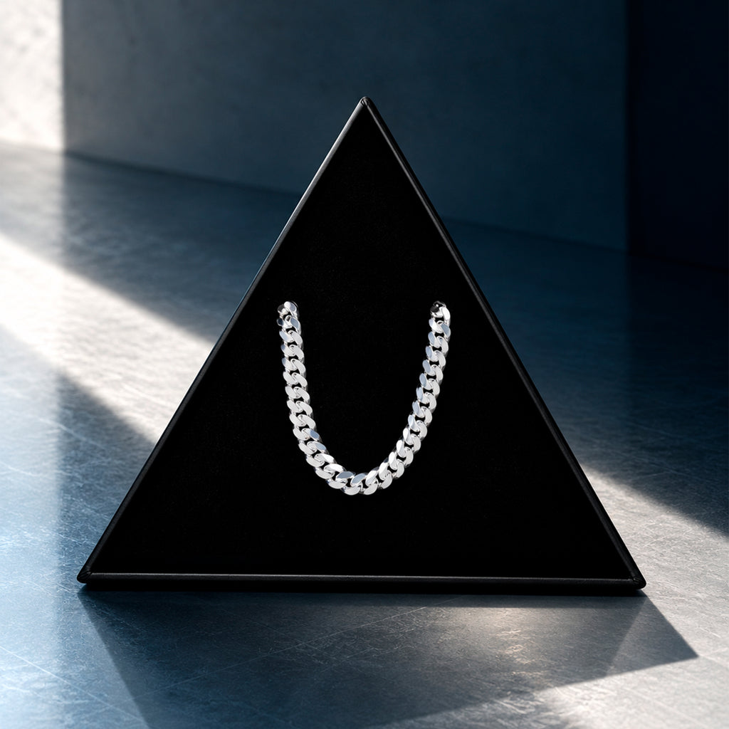 Cadena Cuban Link 5mm Plata