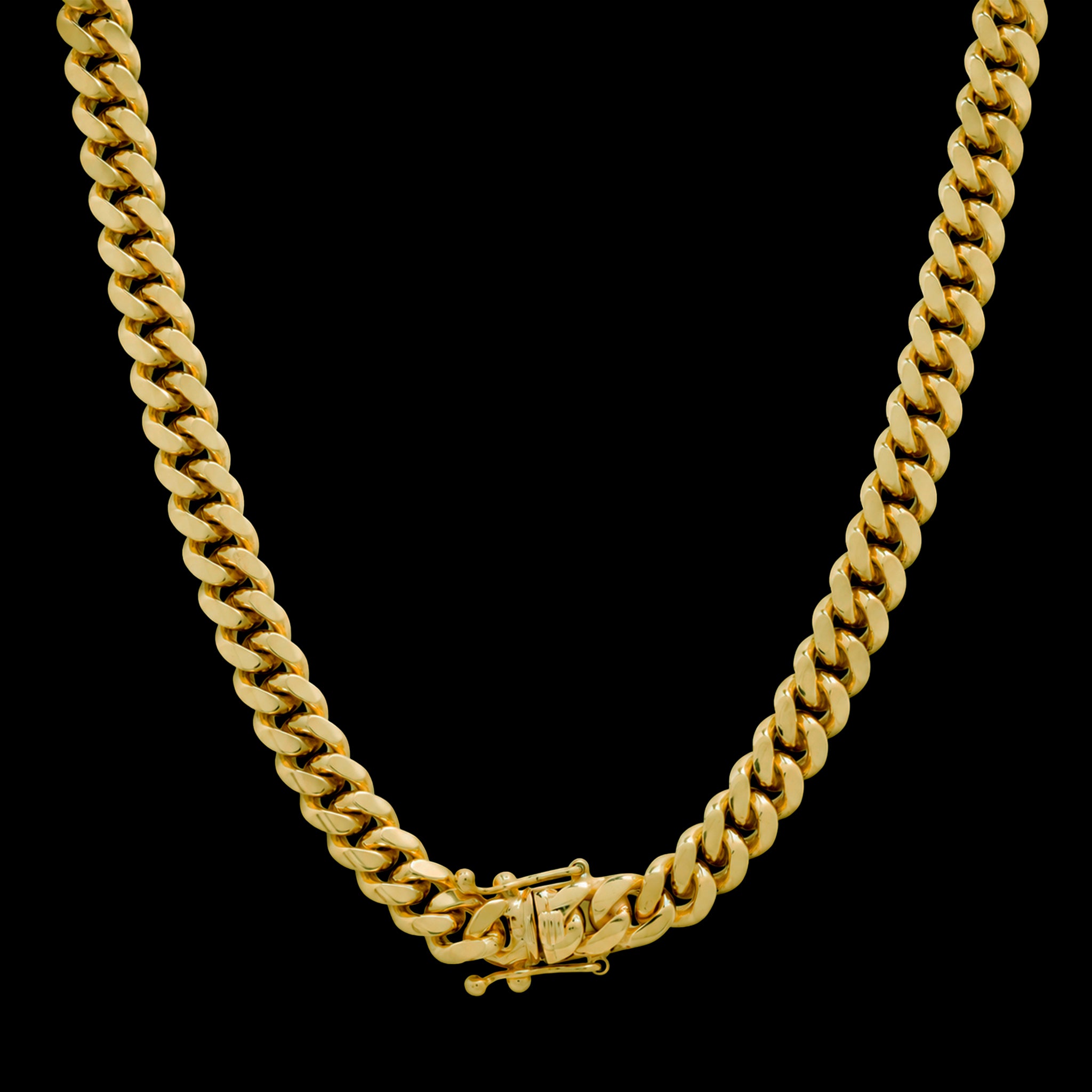 Cadena Cuban Link 8mm Oro Sólido