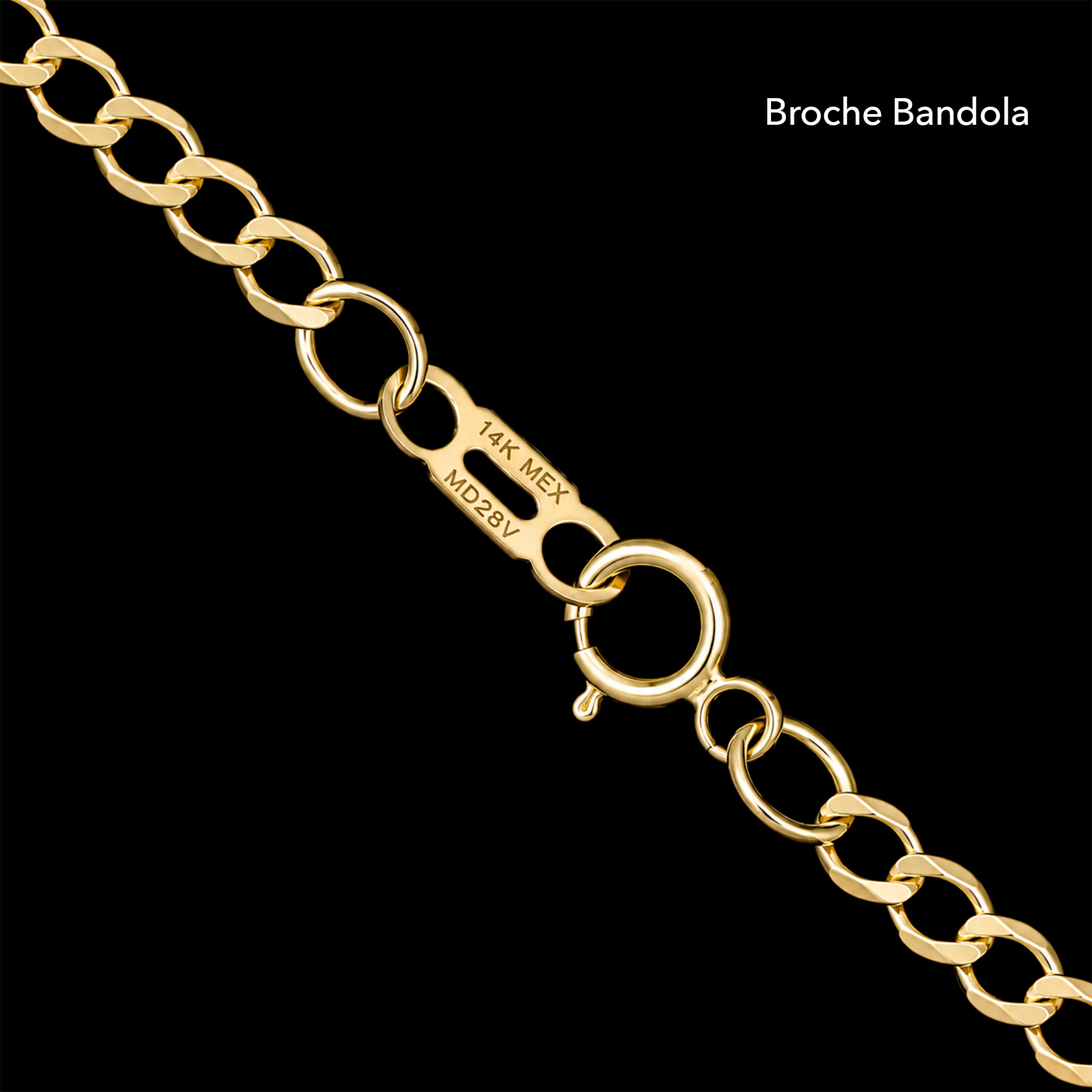 Cadena Curb 2mm Oro Sólido