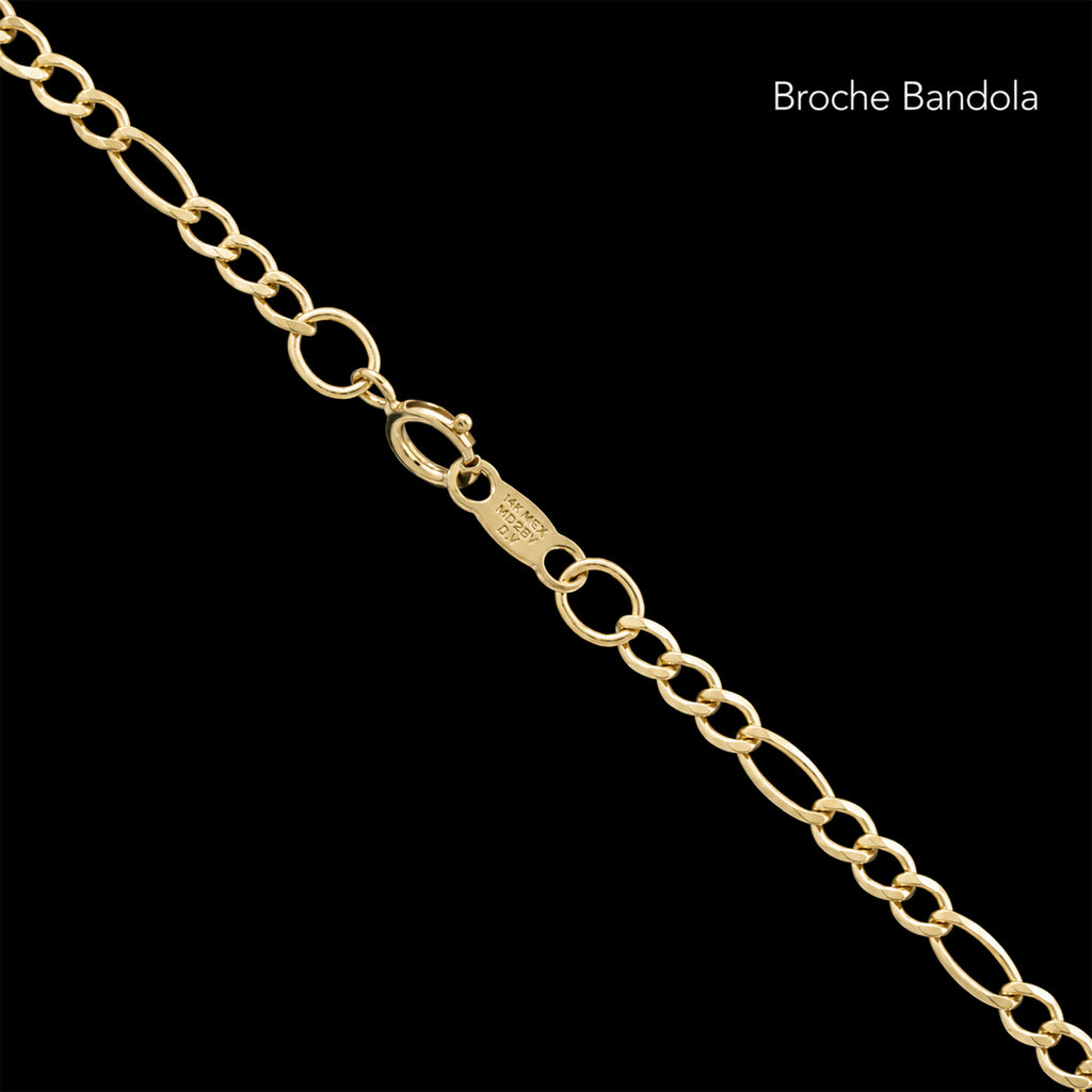 Cadena Fígaro 3X1 2.5mm Oro Sólido