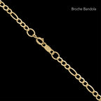 Cadena Fígaro 3X1 2.5mm Oro Sólido