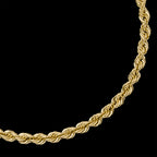 Cadena Torzal 4mm Oro Sólido 14k