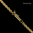 Cadena Torzal 4mm Oro Sólido 14k