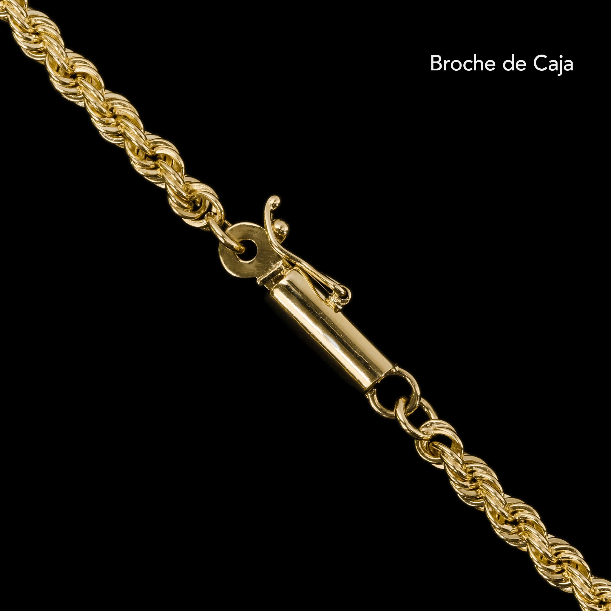 Cadena Torzal 4mm Oro Sólido 14k