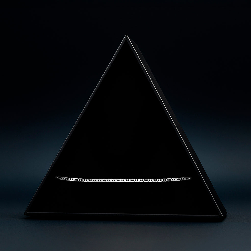 Ancla Martillada 2mm (Plata) Pulsera