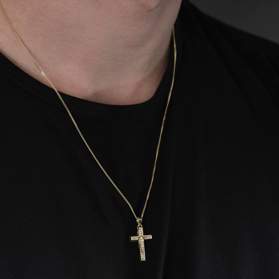 Cruz Dorada (Oro Solido) Collar