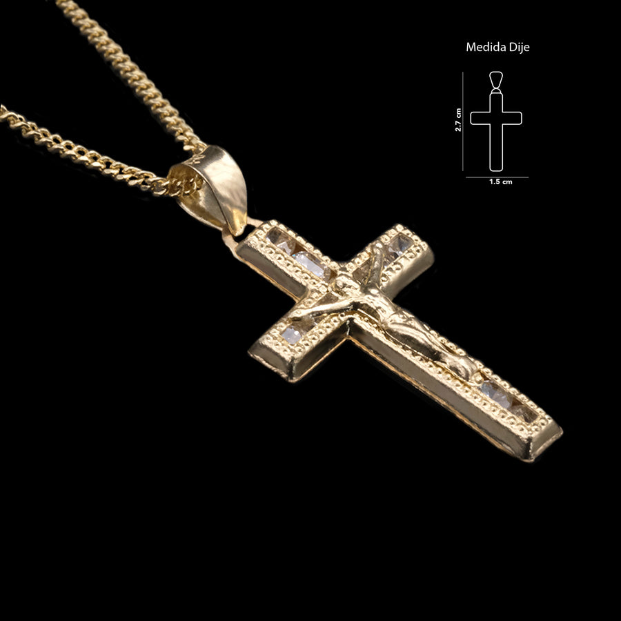 Cruz Dorada (Oro Solido) Collar