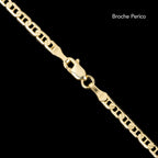 Cadena Ancla Martillada 3mm Oro Sólido