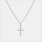 Cruz Cuerda (Plata) Collar