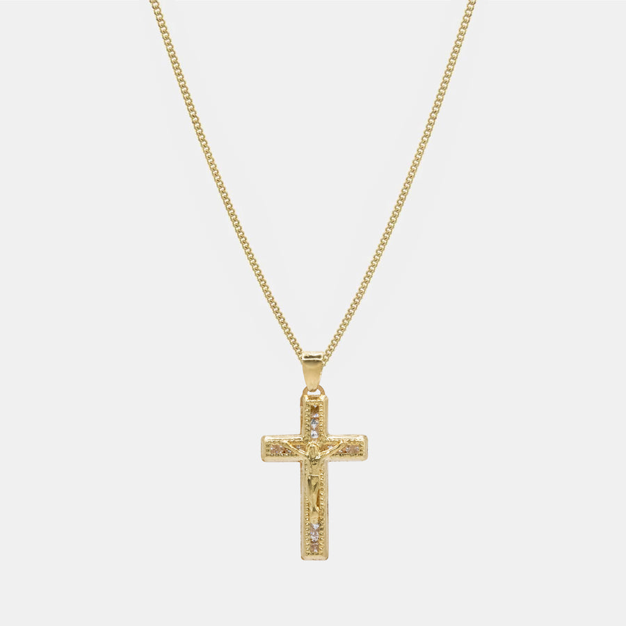Cruz Dorada (Oro Solido) Collar