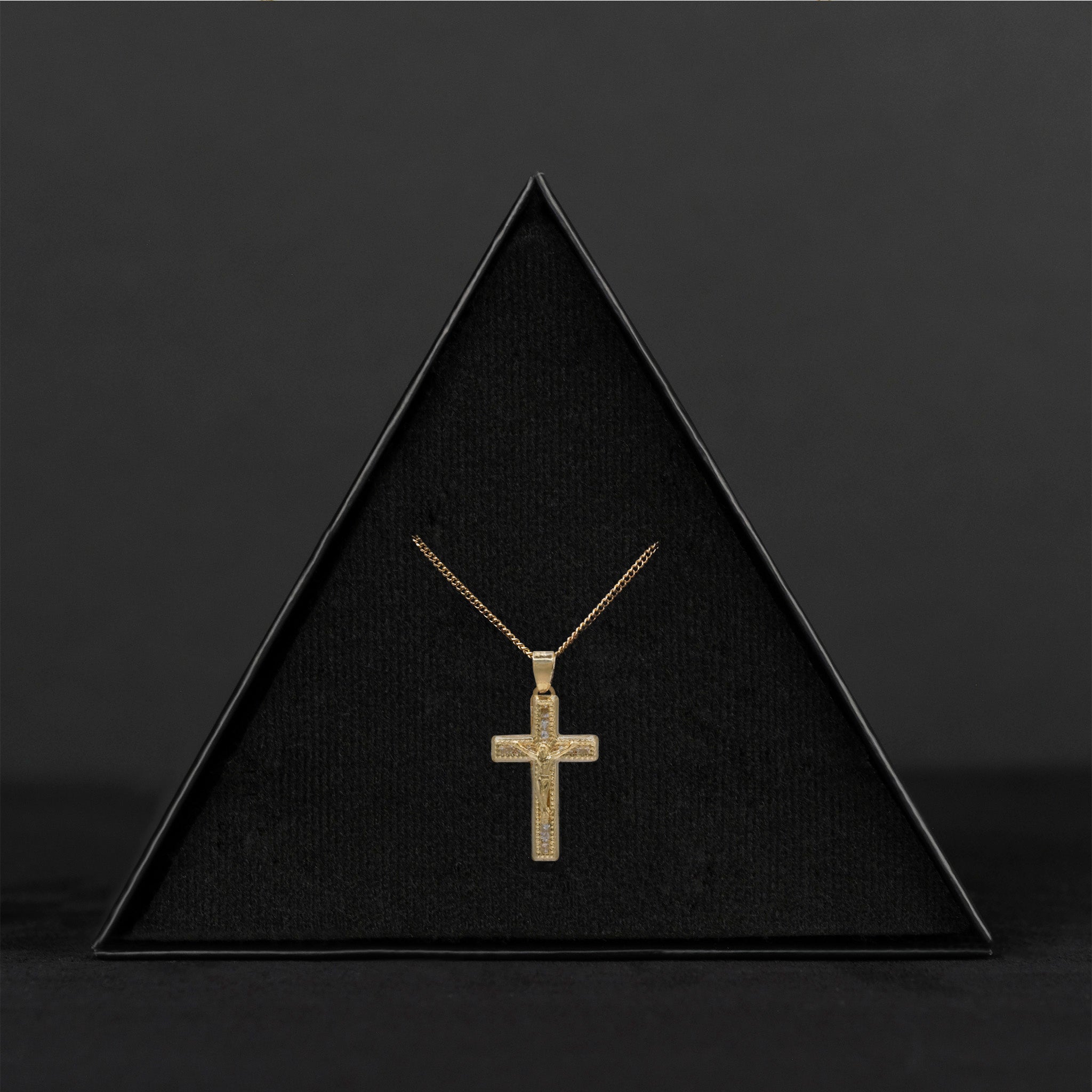 Cruz Dorada (Oro Solido) Collar