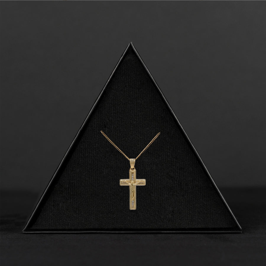 Cruz Dorada (Oro Solido) Collar
