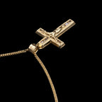 Collar Cruz Dorada Oro Solido
