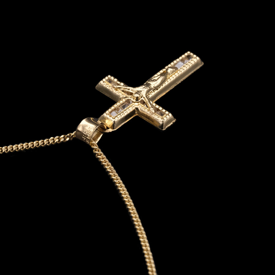 Cruz Dorada (Oro Solido) Collar