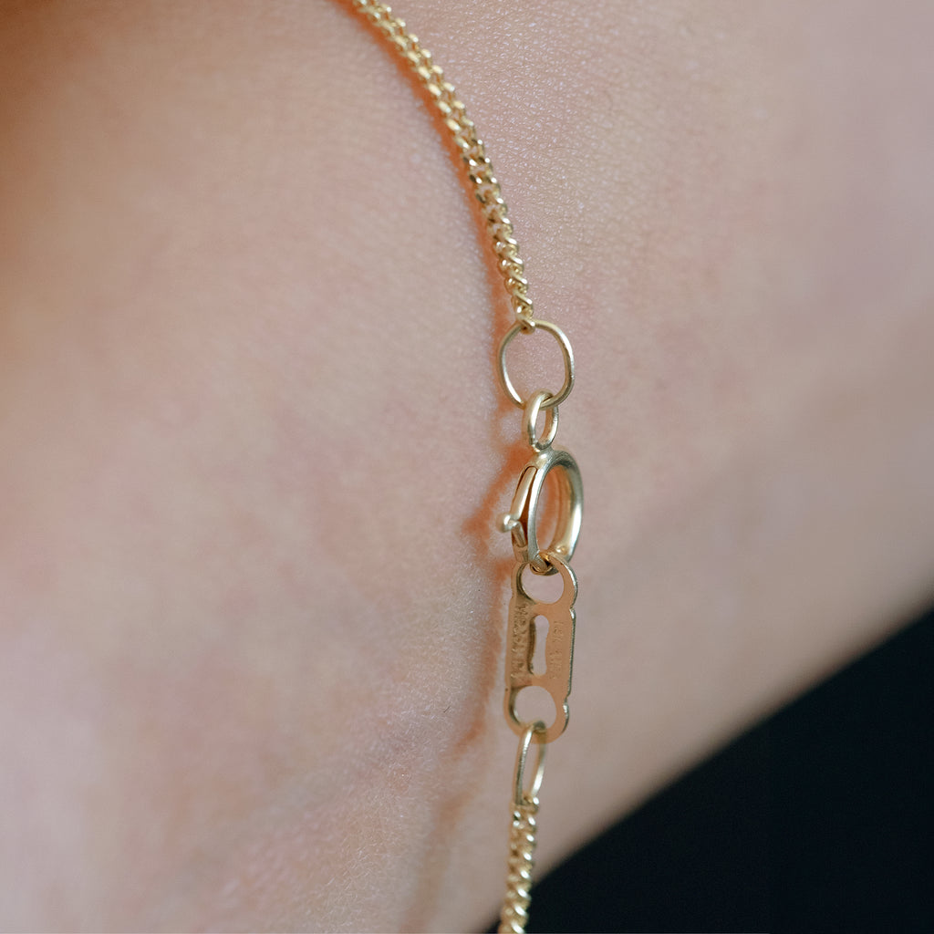 Cuban Link 1mm 14K (Oro Sólido) Pulsera