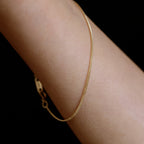 Cuban Link 1mm 14K (Oro Sólido) Pulsera
