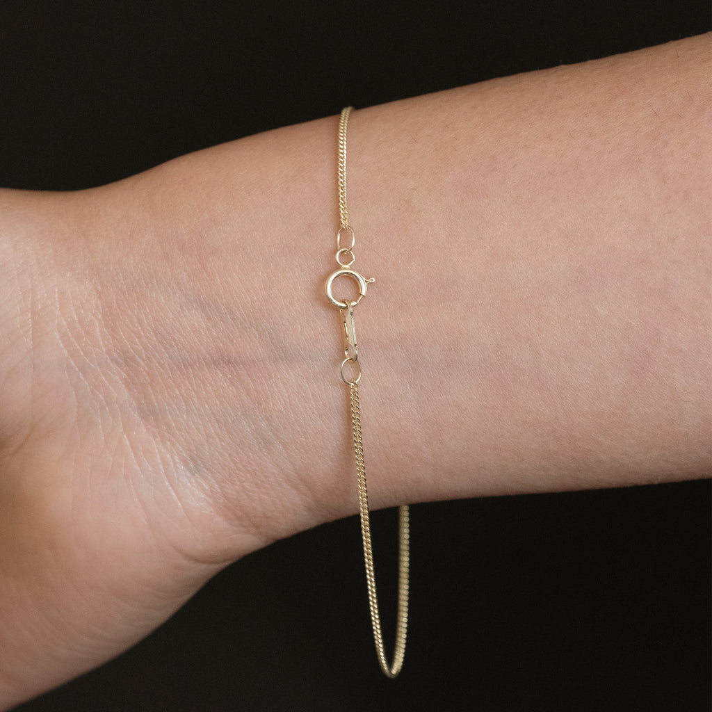 Cuban Link 1mm 14K (Oro Sólido) Pulsera