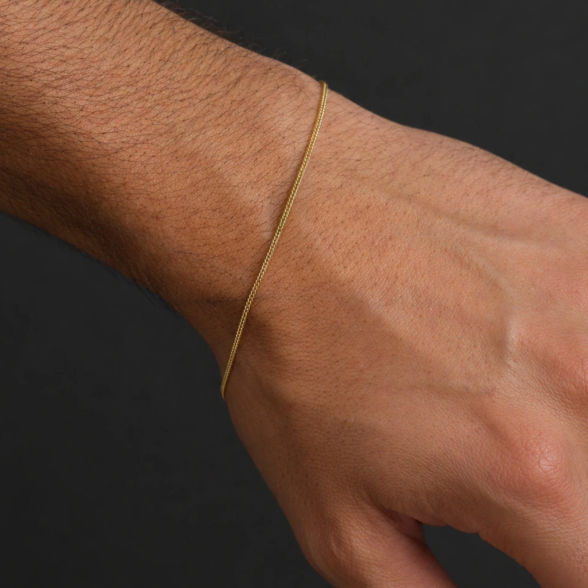 Pulsera Cuban Link 1mm Oro Sólido 14k