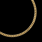 Cadena Cuban Link 3mm Oro Sólido