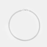 Pulsera Cuban Link 3mm Plata